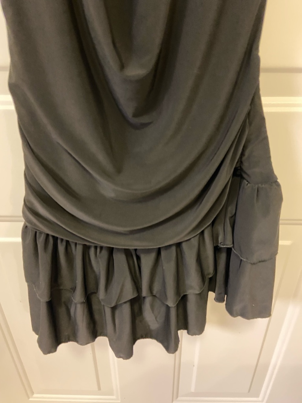 🖤Black Draped Halter Mini Dress with attached Shorts 
Underneath 🖤
